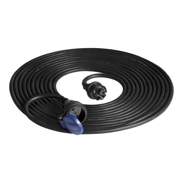 Przedłużacz warsztatowy bryzgoszczelny IP44 1x2P+Z 10m kabel gumowy olejoodporny H07RN-F 3x1,5mm2 OR