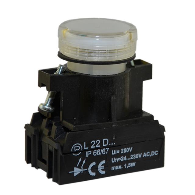 Lampka L22D 24V-230V biała