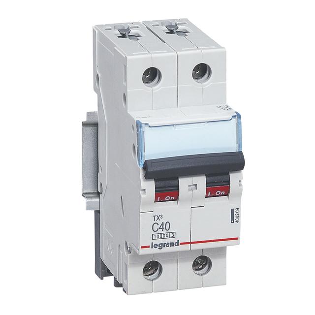 Wyłącznik Nadprądowy S 312 2P C40A 10000A TX3 404209 LEGRAND