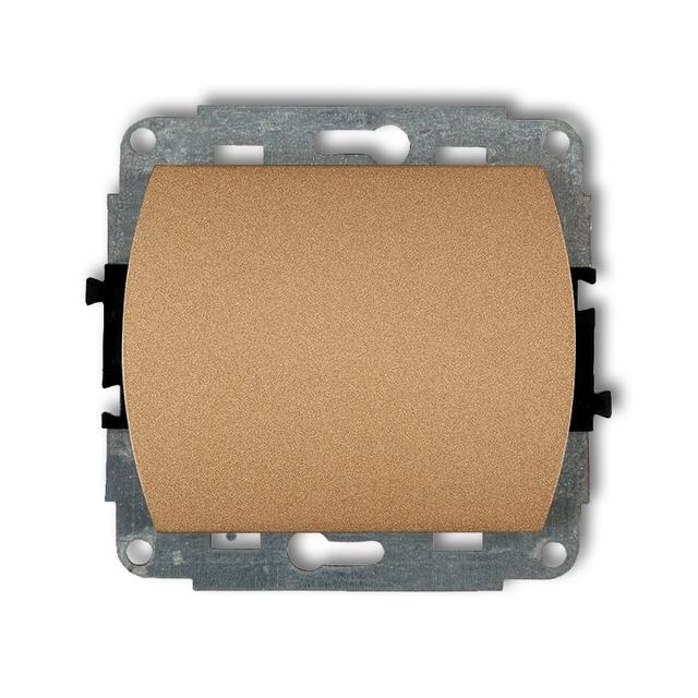 TREND Mechanizm łącznika zwiernego, jednobiegunowego (jeden klawisz, bez piktogramu) złoty metalik