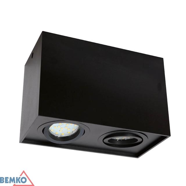 OPRAWA DOWNLIGHT ORTAL REGULOWANA 182X96 2XGU10 MAX. 2x50W CZARNA
