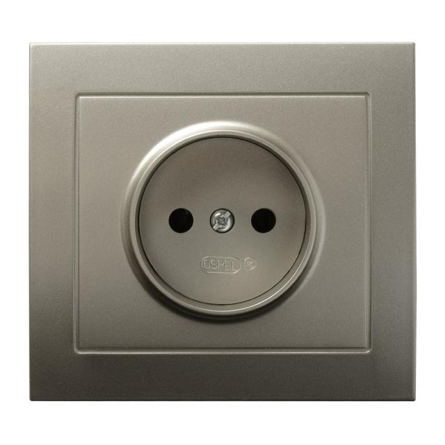 KIER Gniazdo pojedyncze kolor satyna light GP-1W/45 OSPEL
