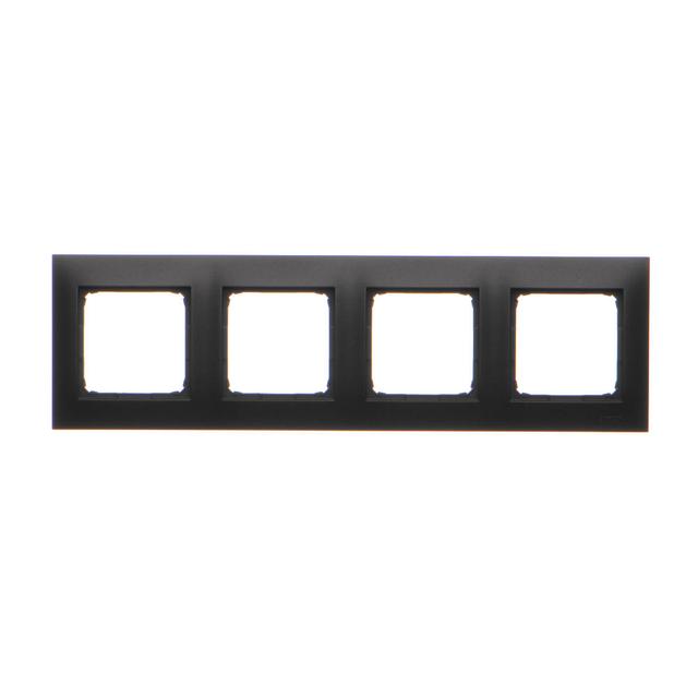 Simon 54 Premium Ramka 4-krotna PREMIUM do puszek karton-gips IP20 / IP44 czarny DRK4/49 KONTAKT