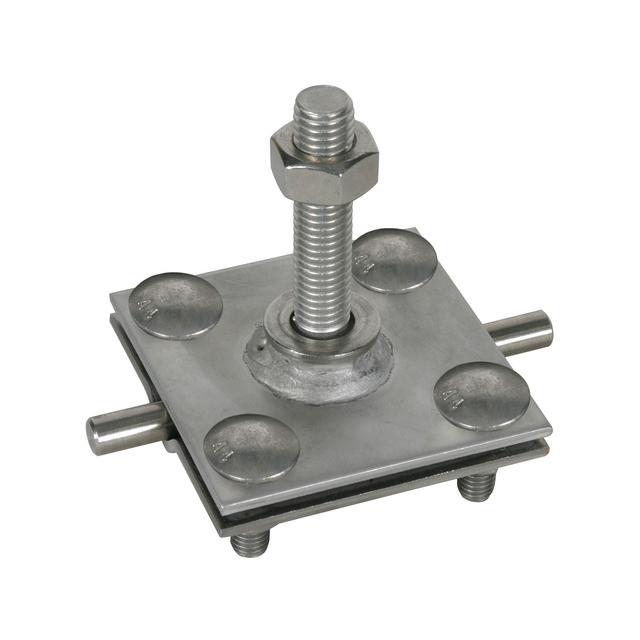 Zacisk do wypustu uziemiającego M12, do drutu 7-10/płask.30-40 mm, stal nierdzewna NIRO ( V4A)