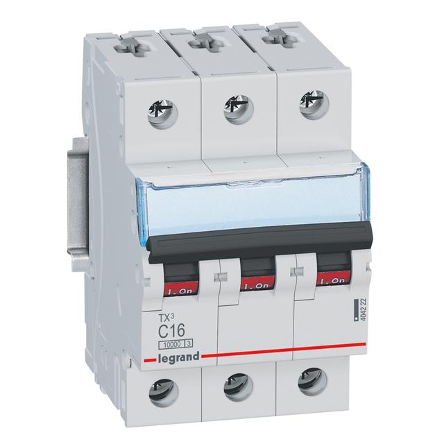 WYŁĄCZNIK NADPRĄDOWY S 313 3P C 16A 10000A SERII TX3, Legrand