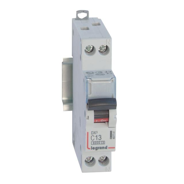 Wyłącznik Nadprądowy S 301N 1P+N C 13 6kA DX3 407741 LEGRAND