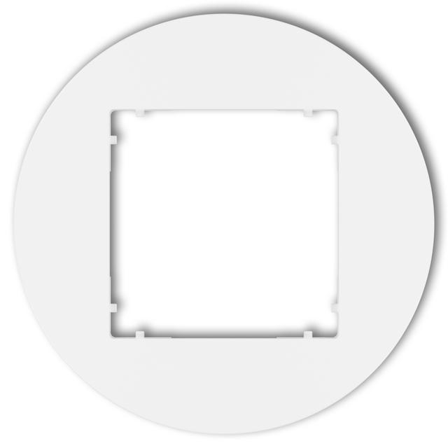 MINI Ramka uniwersalna pojedyncza okrągła z tworzywa biały mat