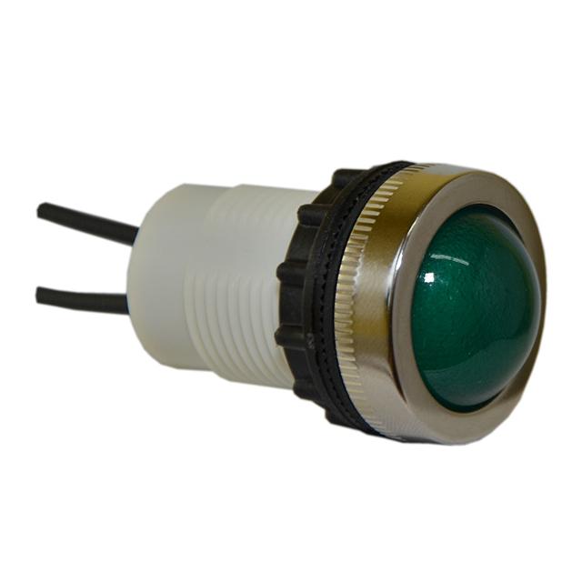 Lampka D22MPB 24V-230V metalowa zielona