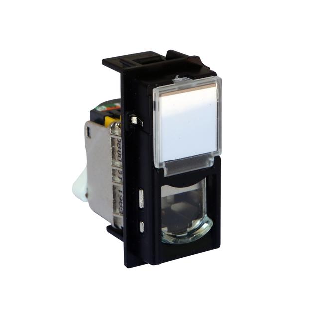 LIVING NOW - GNIAZDO RJ45 - UTP - KAT.6A - 1 MODUŁ - CZERŃ, Bticino