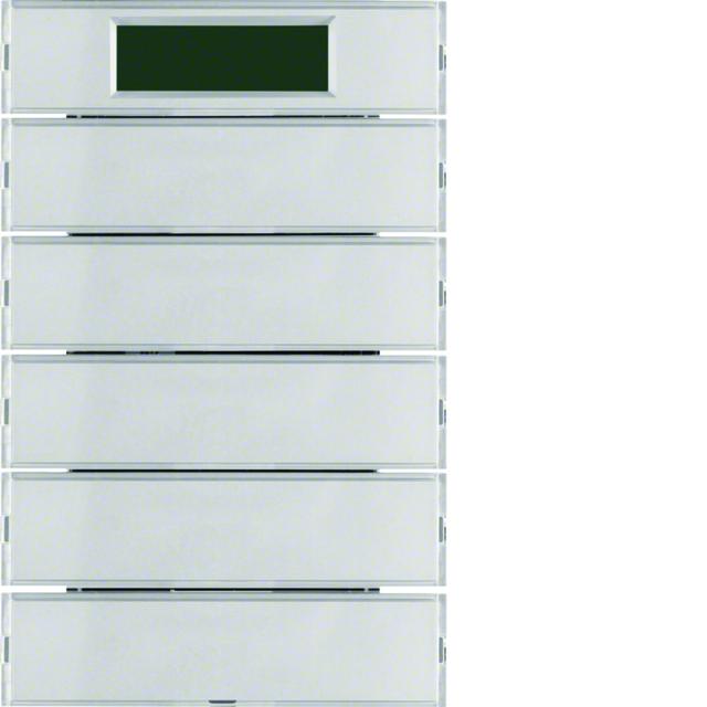 BERKER K.5 Przycisk pięciokrotna z regulatorem temperatury i wyświetlaczem aluminium 75665774 HAGER
