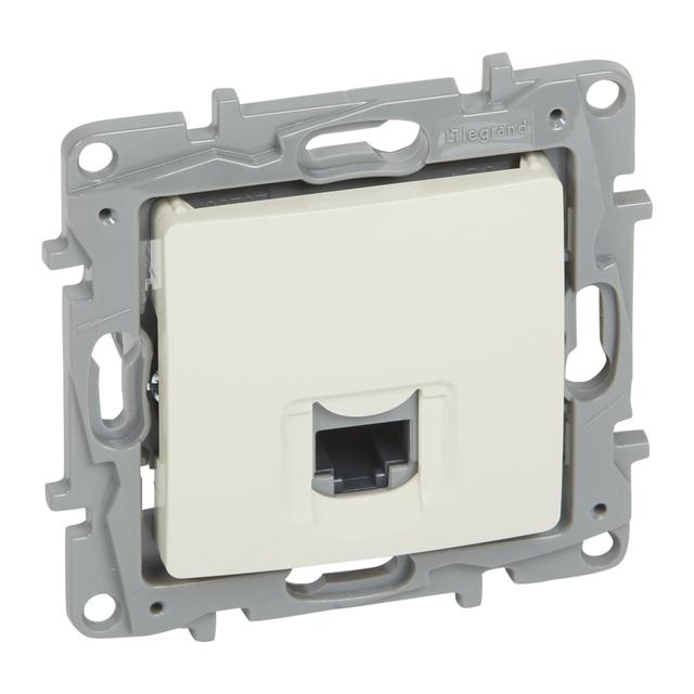 NILOE - GNIAZDO POJEDYNCZE RJ45 KAT 5 UTP KREMOWE, Legrand