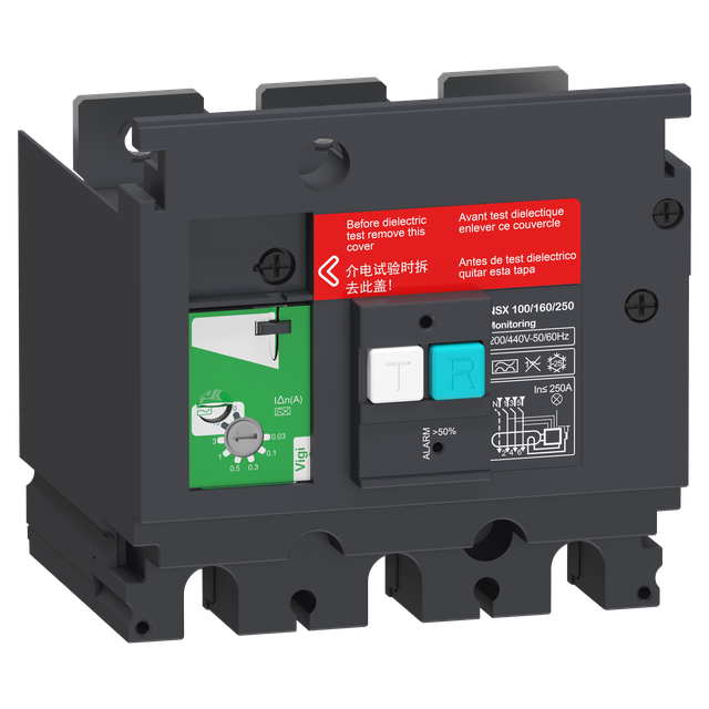 Moduł róznicowy VigiPacT, ComPacT NSX, 100/160/250, 200 VAC do 440 VAC, 30 mA do 30 A, 3P