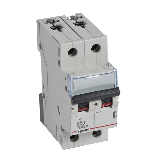 Wyłącznik Nadprądowy S 312 2P B50A 10000A TX3 404117 LEGRAND