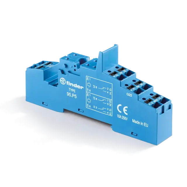 Gniazdo do przekaźników serii 40.51; 40.52; 40.61; 40.62; zaciski push-in, 95.P5 SPA