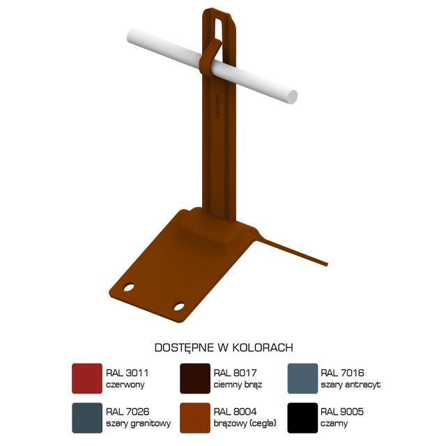 Uchwyt dachowo-szczytowy H=12 cm Z-zagięcie /LA/ TYP AN-11B/LA/-N