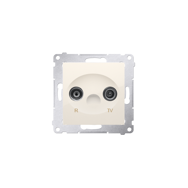 Simon 54 Gniazdo antenowe R-TV zakończeniowe do gniazd przelotowych kremowy