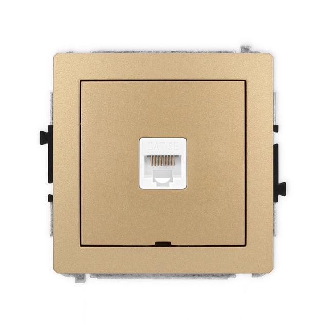 DECO Mechanizm gniazda komputerowego pojedynczego 1xRJ45, kat. 5e, 8-stykowy, bez pola opisowego zło