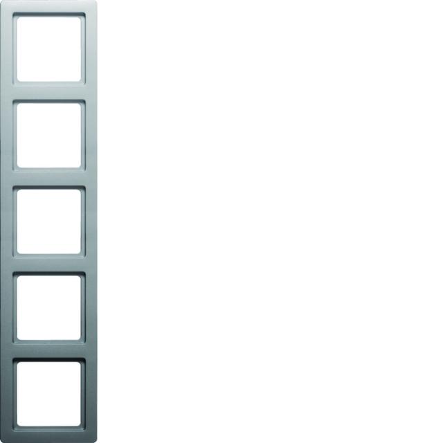 BERKER Q.1 Ramka pięciokrotna aluminium aksamit lakierowana 10156084 HAGER