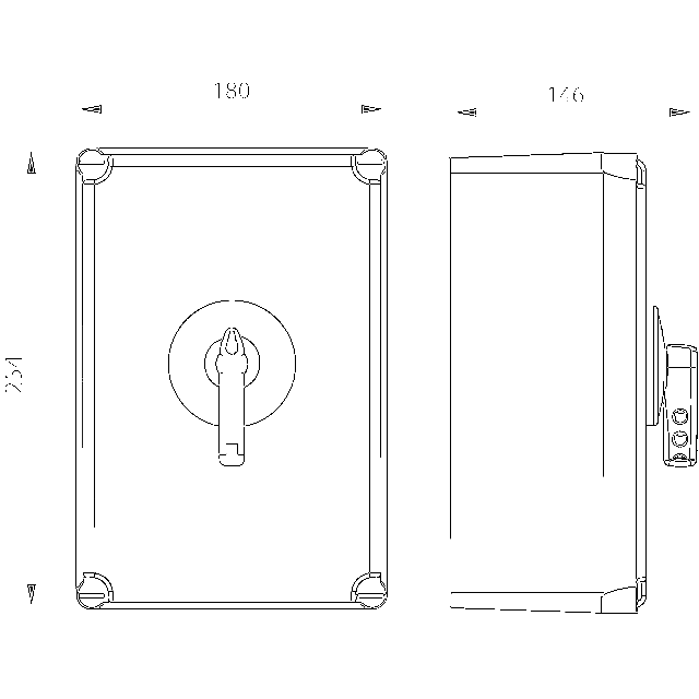 ROZŁĄCZNIK 6-BIEGUNOWY 63A W OBUDOWIE ABS CZOŁO ŻÓŁTO-CZERWONE