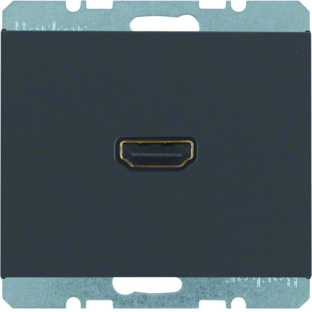 BERKER K.1 Gniazdo HDMI z przyłączem 90st antracyt 3315437006 HAGER