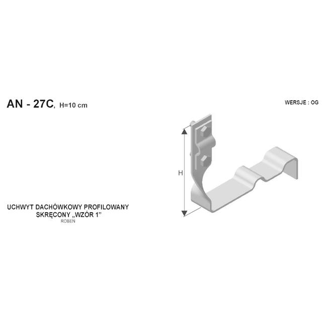 Uchwyt dach.skr.prof.WZÓR 1 ROBEN Z-śr.H=10cm/OG/