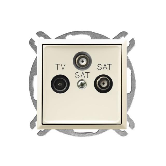ARIA Gniazdo RTV-SAT z dwoma wyjściami SAT - kolor ecru