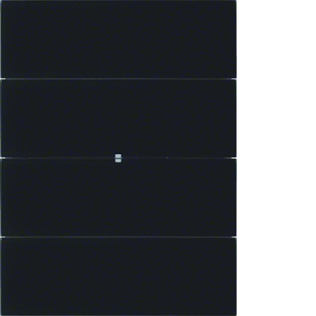 BERKER B.IQ Przycisk poczwórny standard szkło czarne 75164092 HAGER