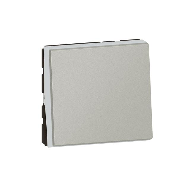 Mosaic Przycisk Jednobiegunowy - 2 Moduły Aluminium 6X-250V 079240L LEGRAND