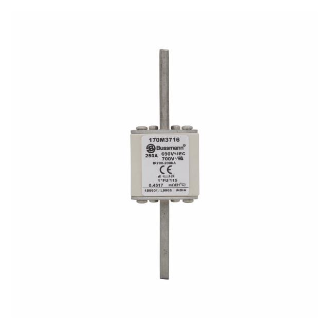 FUSE 250A 690V 1*FU/115 AR UC Wkładka szybka 250A AC 690V rozmiar 1 45x45x148 mm aR, 170M3716 EATON
