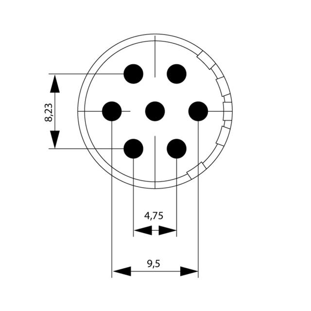 SAI-M23-BE-7-F Wkładka stykowa do złączy okrągłych WEIDMULLER