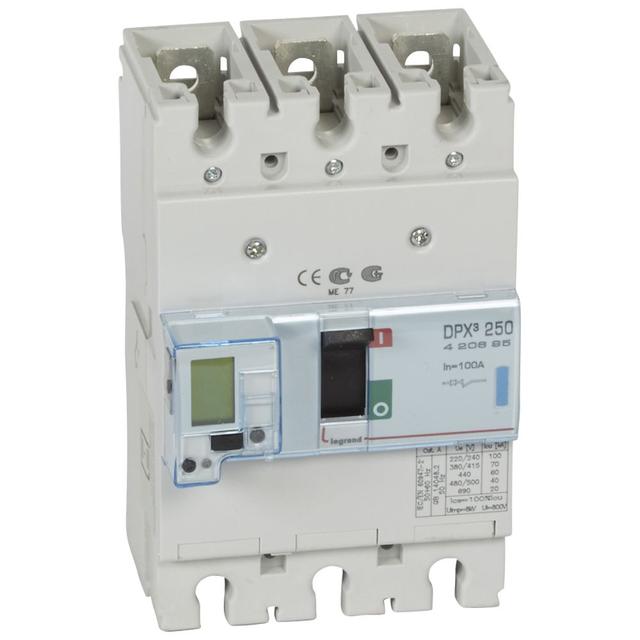 Wyłącznik DPX3 250 El Sg 3P 100A 70Ka 420695 LEGRAND