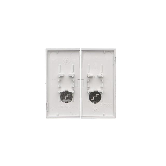 Simon 55 Klawisz podwójny z oczkami do: SW6/2L2M Aluminium mat TKW6/2L2/143 KONTAKT