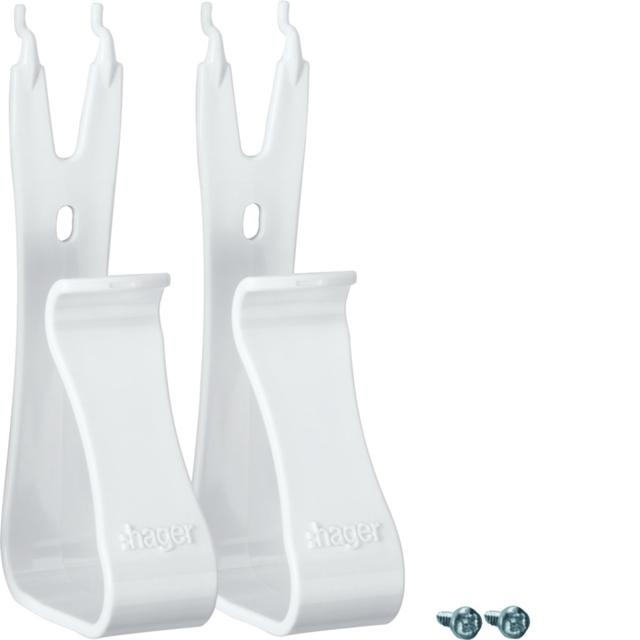 Uchwyt dla urządzeń multimedialnych plastikowy biały (zestaw 2szt.) VZ02MM HAGER