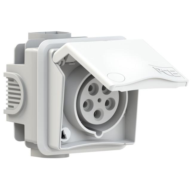 GNIAZDO ZABUDOWANE SERIA DESIGN IP44 gniazdo podtynkowe przelotowe 16A 3P+Z+N 400V 885-6v PCE
