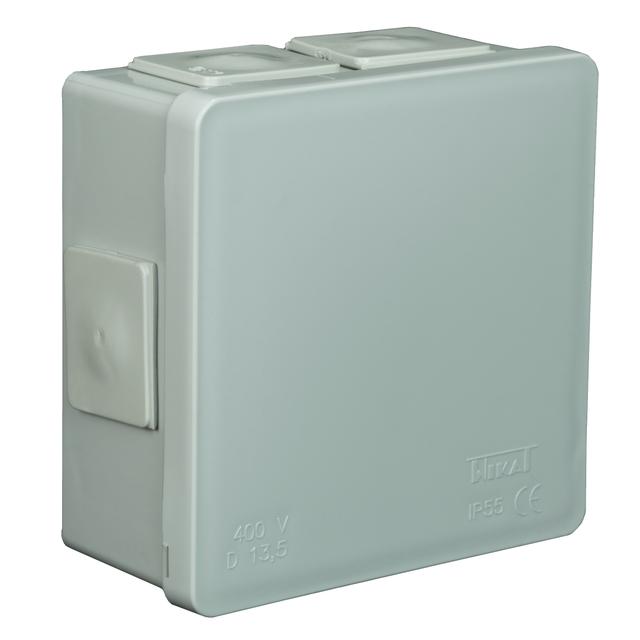 VP-02 Puszka n/t 86x86x40mm IP55 6-wl klik dł.gum. popiel VP 002-03 61.109 OPATÓWEK
