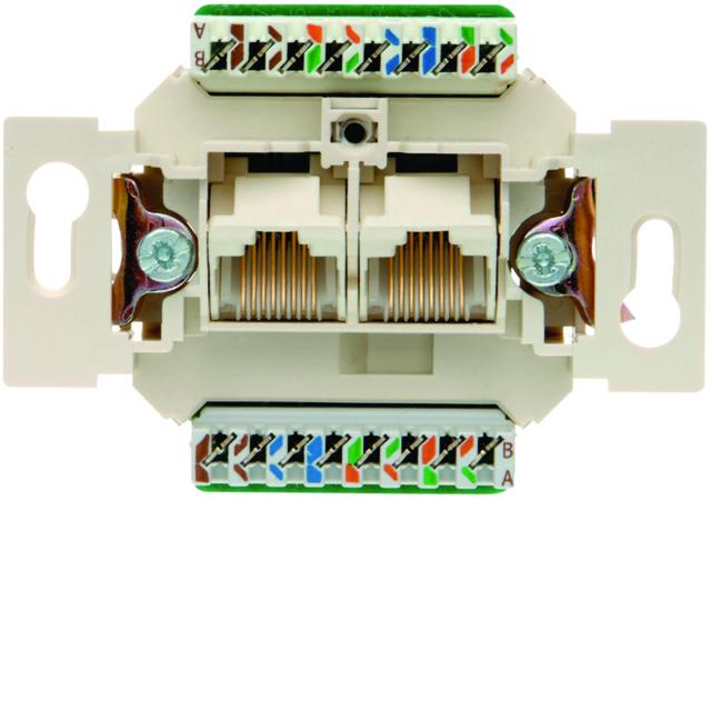one.platform Gniazdo komputerowe UAE podwójna (RJ11 RJ12 RJ45) kat. 5e (mechanizm) Berker 534576 WDF41087 HAGER
