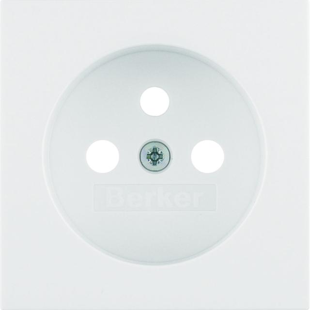 BERKER B.Kwadrat Płytka czołowa do gniazda z uziemieniem biały 3963808999 HAGER