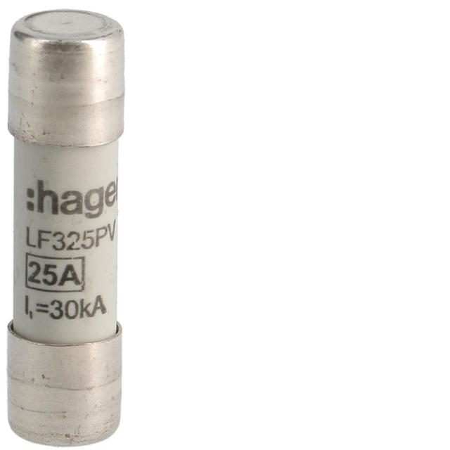 Wkładka bezpiecznikowa cylindryczna CH-10 10x38mm gPV 25A 600VDC LF325PV HAGER