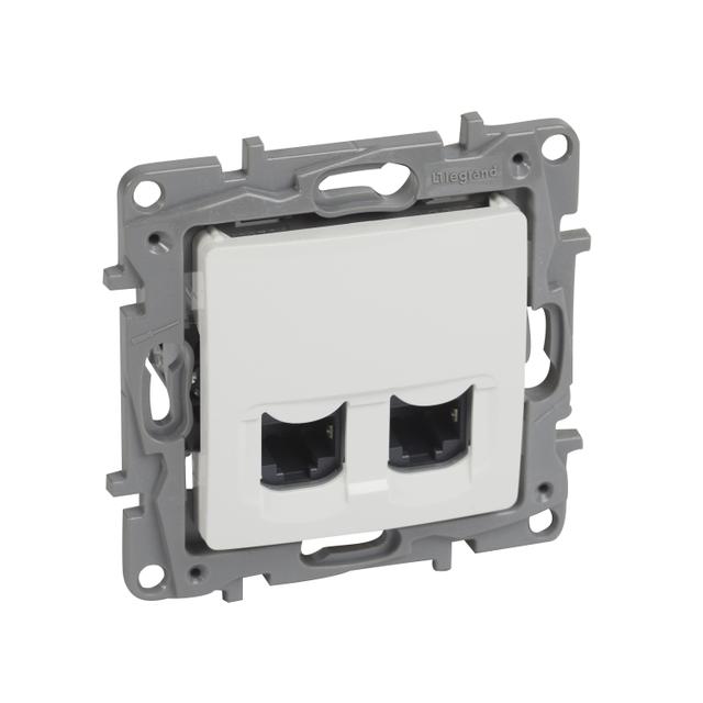 Niloe/Niloe Selection - Gniazdo 2Xrj45 Kat. 6 Ftp Białe 764578 LEGRAND