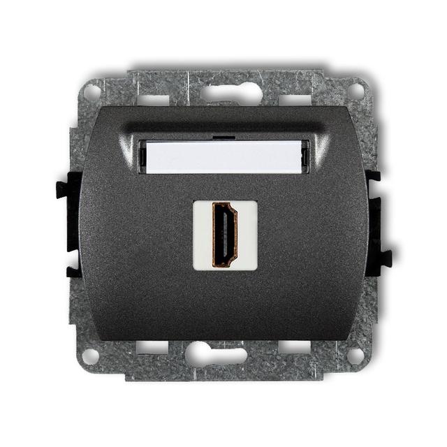 TREND Gniazdo pojedyncze HDMI 2.0, 4K grafitowy 11HDMI-1 KARLIK