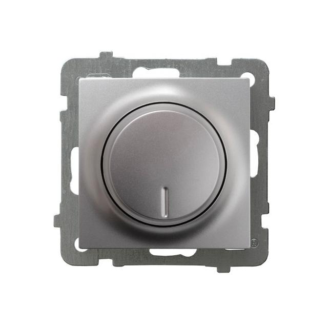 AS Ściemniacz przyciskowo-obrotowy przystosowany do obciążenia żarowego i halogenowego - kolor srebr