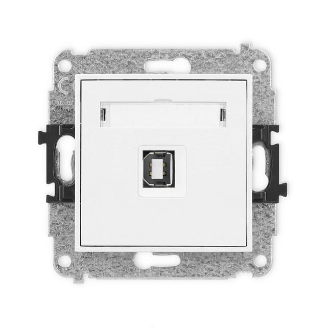 MINI Gniazdo pojedyncze USB A-B 2.0 biały MGUSB-3 KARLIK