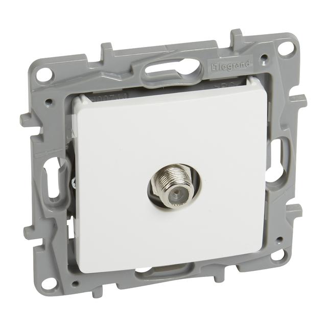 NILOE/NILOE SELECTION - GNIAZDO TV F-F KOŃCOWE TYPU GWIAZDA 1 DB BIAŁE, Legrand