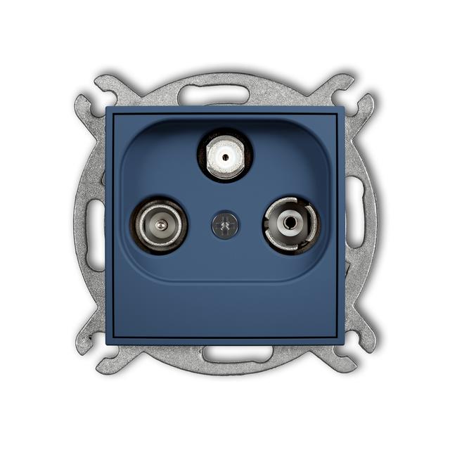 ICON Mechanizm gniazda abonenckiego RTV-SAT końcowego multimedialnego (Internet) navy blue