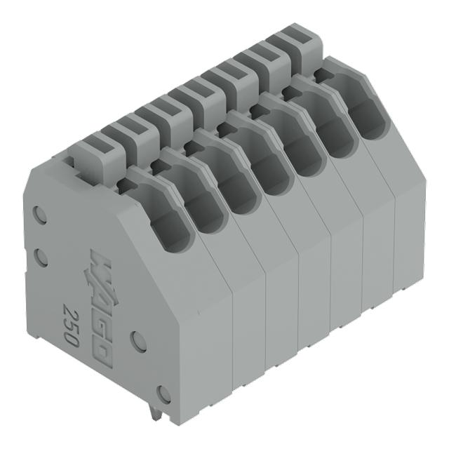 Listwa zaciskowa do płytek drukowanych 7-biegunowa szara raster 2,5mm /60szt./ 250-407 WAGO