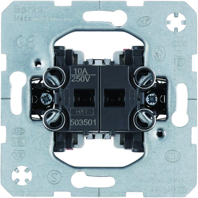 mechanizmy Łącznik przyciskowy do nasadki na kartę hotelową 16 A z 2 oddzielnymi stykami zgłoszeniow