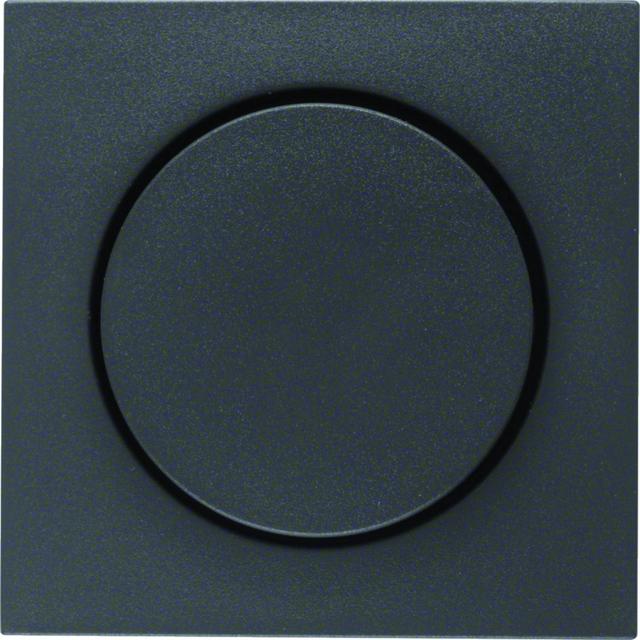 BERKER B.X Płytka czołowa z pokrętłem Regulator do ściemniacza obrotowego antracyt mat 11371606 HAGE