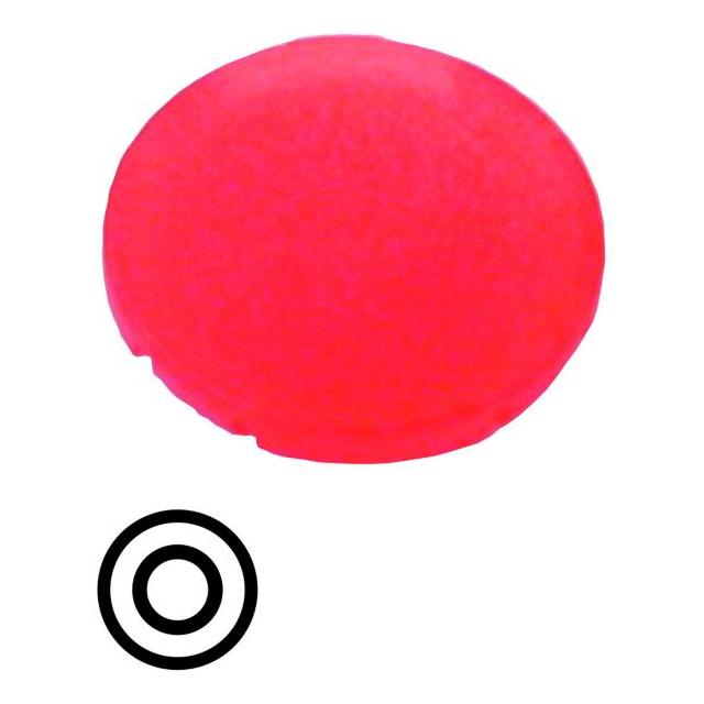 M22-XDL-R-X0 Soczewka przycisku 22mm płaska czerwona z opisem /O/ 218159 EATON