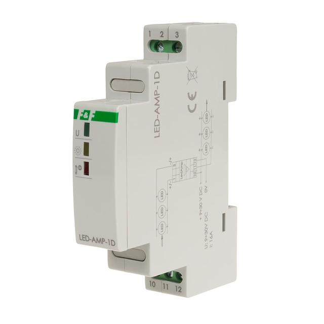 Wzmacniacz sygnału zasilającego do oświetlenia LED na szynę DIN LED-AMP-1D F&F