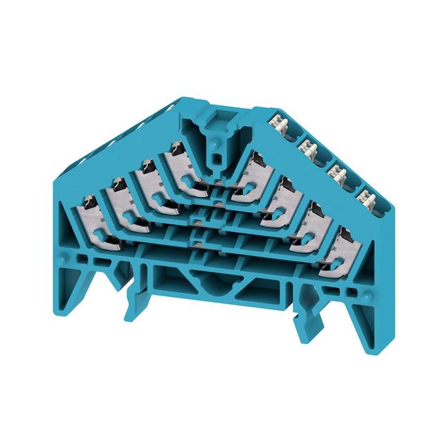PRV 4 BL 35X7.5 WS Zacisk rozdzielacza krosowego, PUSH IN, 1.5, 250, 10 A, liczba przyłączeń: 16, TS 35 x 7.5, niebieski, kolor elementów uruchamiających: biały /20szt./ 1173930000 WEIDMÜLLER